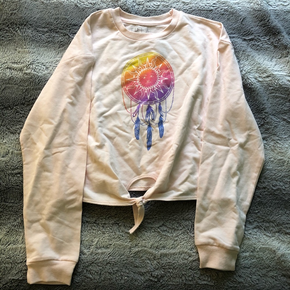 Sun dream catcher cropped long sleeve